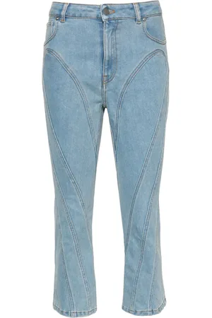 MUGLER High-rise cropped jeans