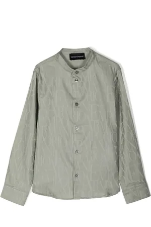 Emporio Armani Logo-jacquard cotton shirt