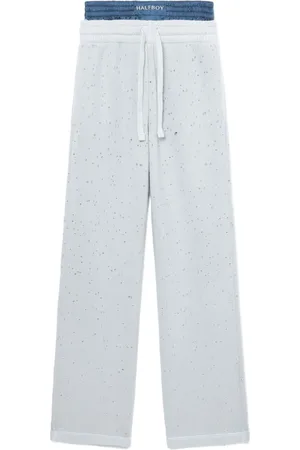 Halfboy Layered wide-leg track pants