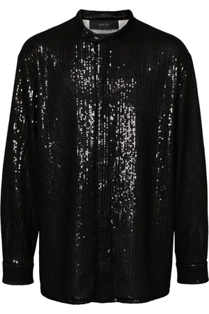 AMIRI Sequin-embellished long-sleeve shirt