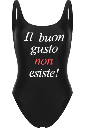 Moschino Slogan-print swimsuit