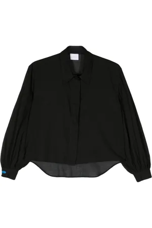 ..,MERCI Semi-sheer cotton shirt