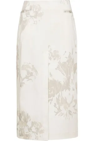 REMAIN Floral-print midi skirt