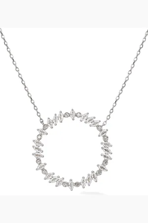 Lark & Berry Sterling Rainbow Veto White Luz sapphire and diamond necklace