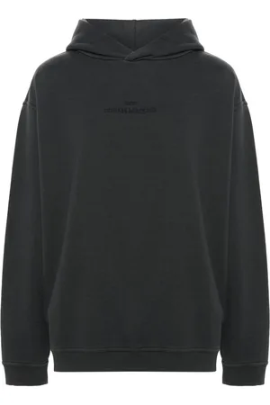 Maison Margiela Logo-embroidered cotton hoodie