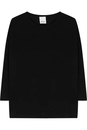 Allude Drop-shoulder linen jumper