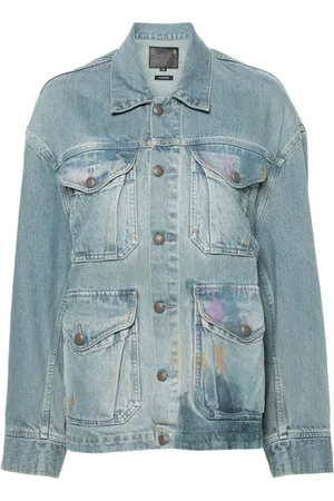 R13 Trucker oversized denim jacket