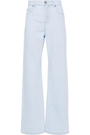 VERSACE Logo-appliqué straight jeans