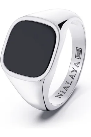 Nialaya Logo-engraved signet ring