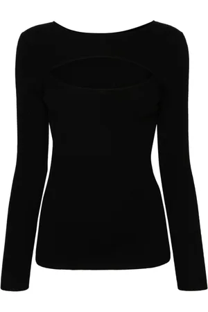 Allude Cut-out ribbed top