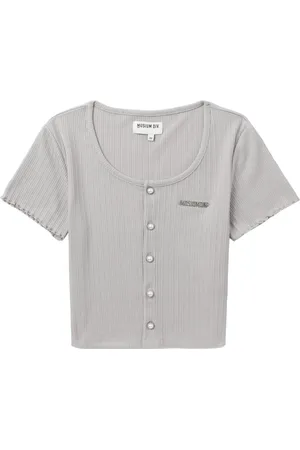 Musium Div. Logo-plaque ribbed cardigan