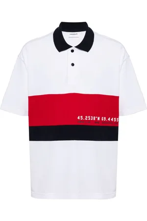Chocoolate Stripe-panel polo shirt