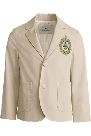 Etro Logo-embroidered single-breasted blazer