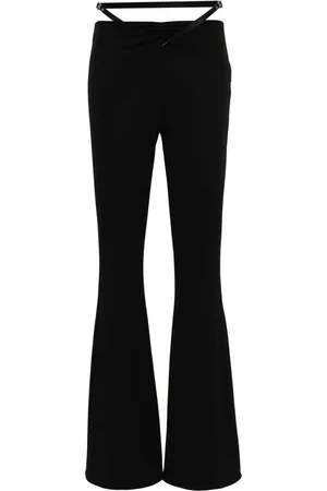Courrèges Belted bootcut trousers