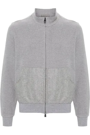 corneliani Mock-neck zip-up sweatshirt