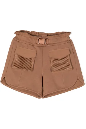 Emporio Armani Logo-embroidered belted shorts
