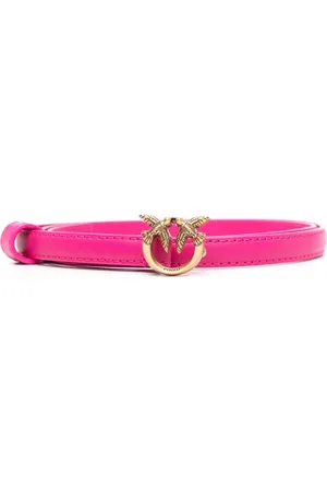 Pinko Logo-plaque leather belt