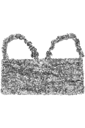 Ganni Sequined cropped top