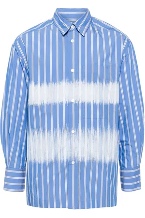 CROQUIS Stripe-pattern cotton-blend shirt