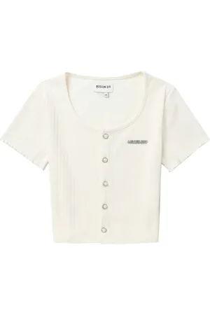 Musium Div. Logo-plaque ribbed cardigan