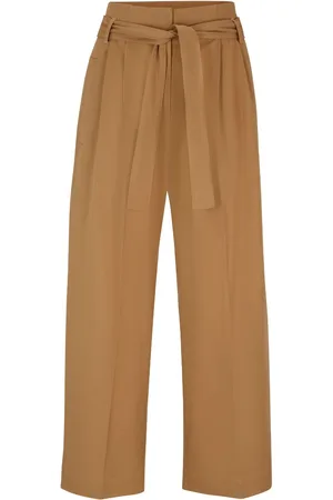 HUGO BOSS Tie-fastening straight-leg trousers