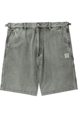 Izzue Logo-patch denim shorts