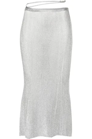 Jacquemus The Brilho lurex midi skirt