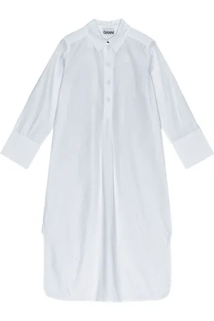 Ganni Organic cotton poplin shirtdress