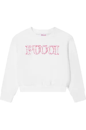PUCCI Junior Logo-embroidered cotton sweatshirt