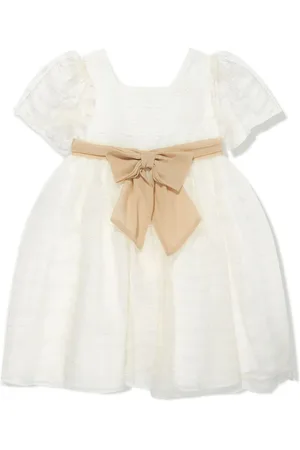 PATACHOU Bow-detail cotton lace dress