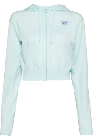 Chocoolate Heart-appliqué cropped hoodie