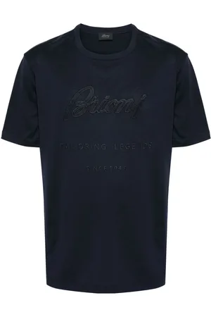 BRIONI Logo-patch cotton T-shirt