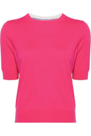 N.PEAL Short-sleeve fine-knit T-shirt