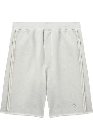 BAPY Raw-cut cotton track shorts