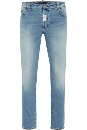 Philipp Plein Logo-appliqué low-rise skinny jeans