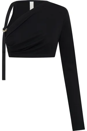 DION LEE Safety Slider asymmetric crop top