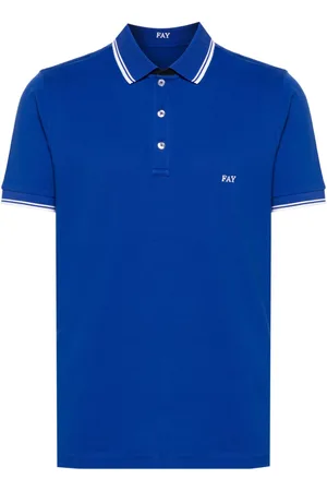 FAY Striped-edge polo shirt
