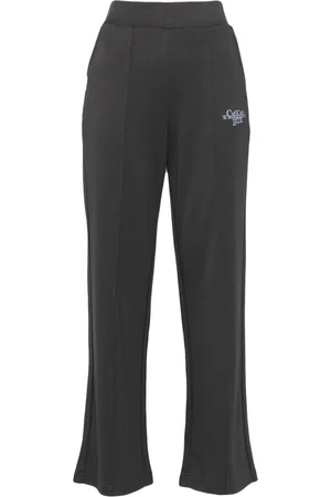 Chocoolate Logo-embroidered flared trousers