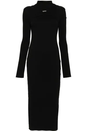 OFF-WHITE Off Stamp Rib Round dress