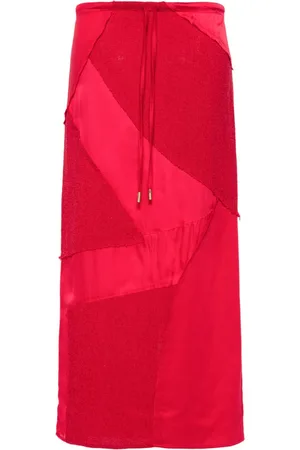 Cult Gaia Patchwork midi skirt