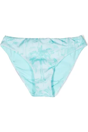 MC2 SAINT BARTH Bow-detail illustration-print bikini bottom