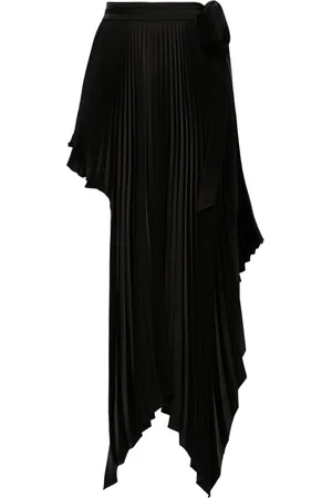 Peter Do Sliced pleated wrap skirt