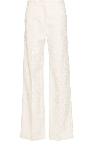 VALENTINO GARAVANI Toile Iconographe flocked tailored trousers