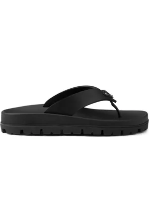 Prada Triangle-logo flip flops