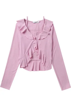 B+AB Ruffled top and cardigan set