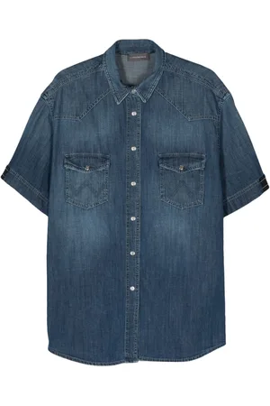 LORENA ANTONIAZZI Short-sleeve denim shirt