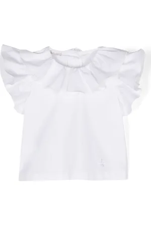 Le Bebé Enfant Ruffled cotton blouse