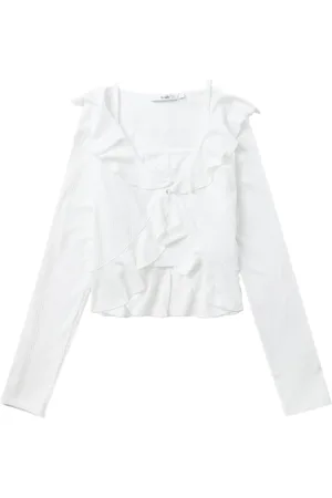 B+AB Ruffled top and cardigan set