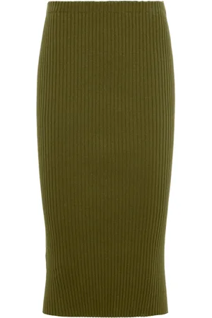 Prada Ribbed-knit cotton tube skirt