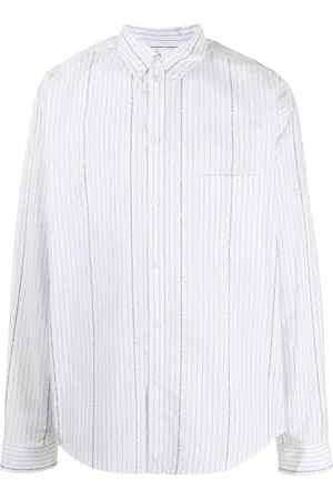 Balenciaga Logo-print pinstriped shirt